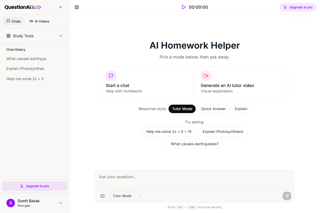 QuestionAI preview